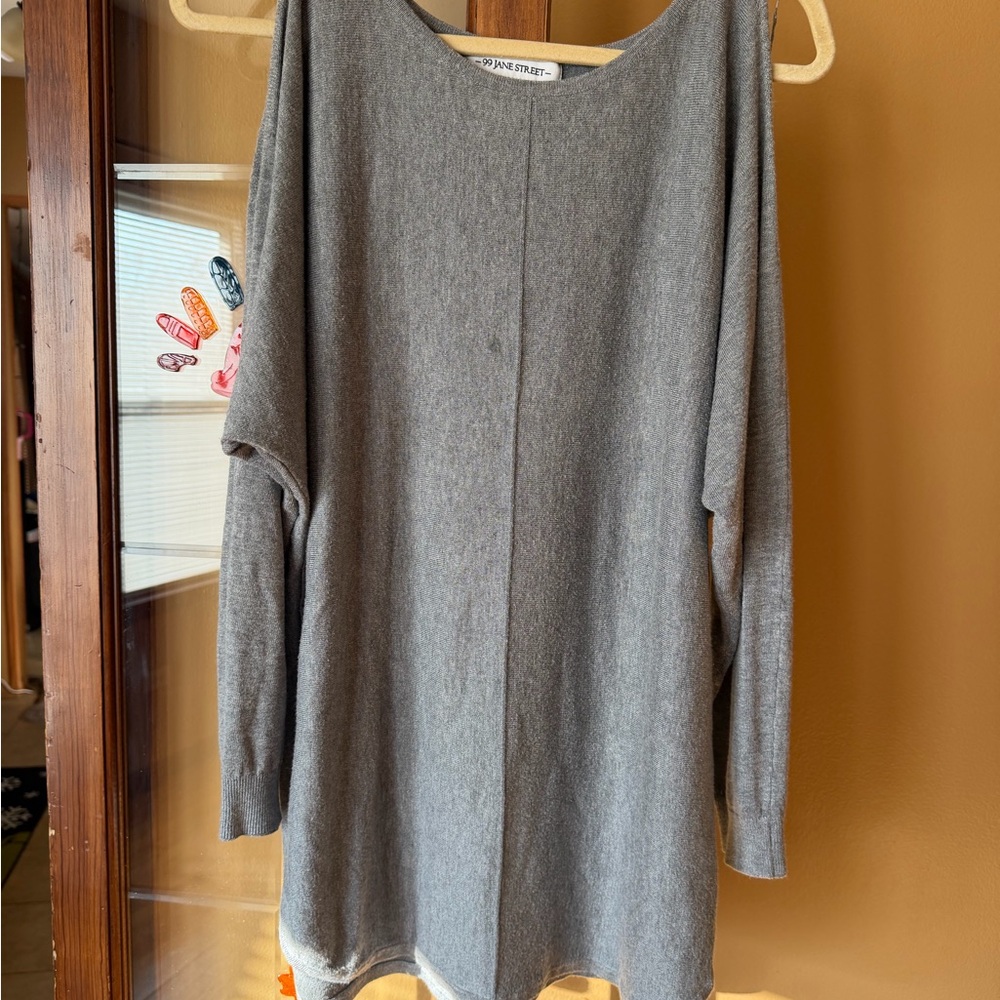 Fine Knit Gray Sweater